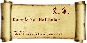 Kernács Heliodor névjegykártya